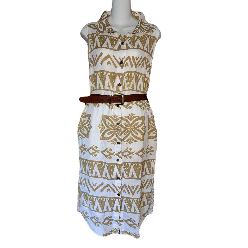 Tanoa American Samoa Midi Dress XS  Samoan Print